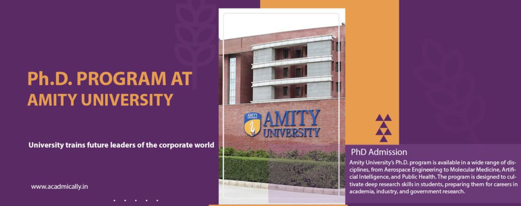 Ph.D. Program at Amity University, Haryana: A Comprehensive Guide