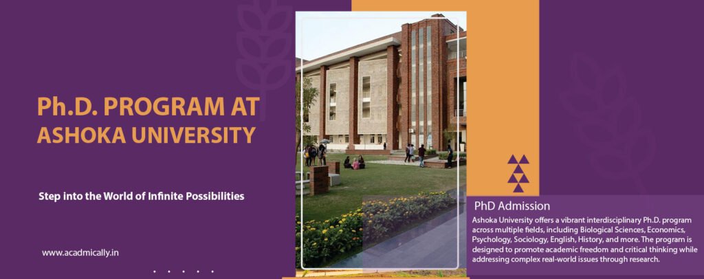 Ph.D. Program at Ashoka University, Haryana: A Comprehensive Guide