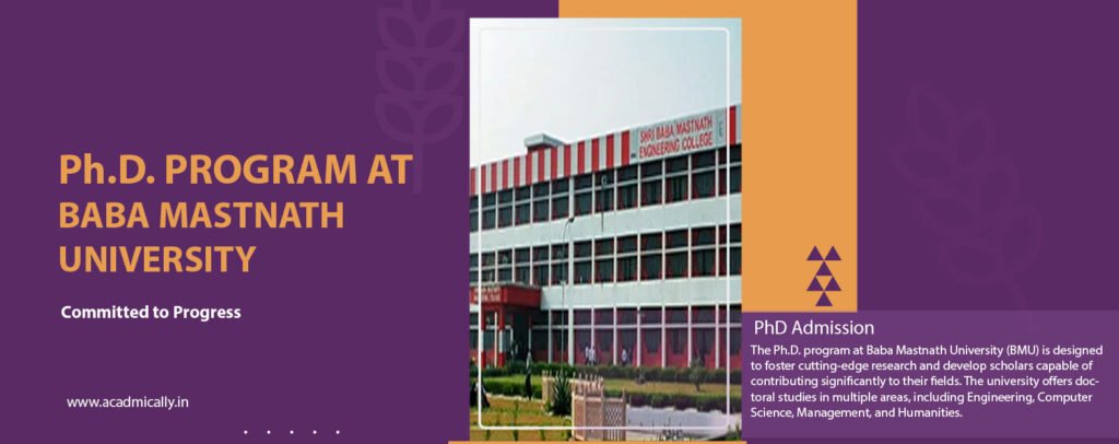 Ph.D. Program at Baba Mastnath University, Haryana