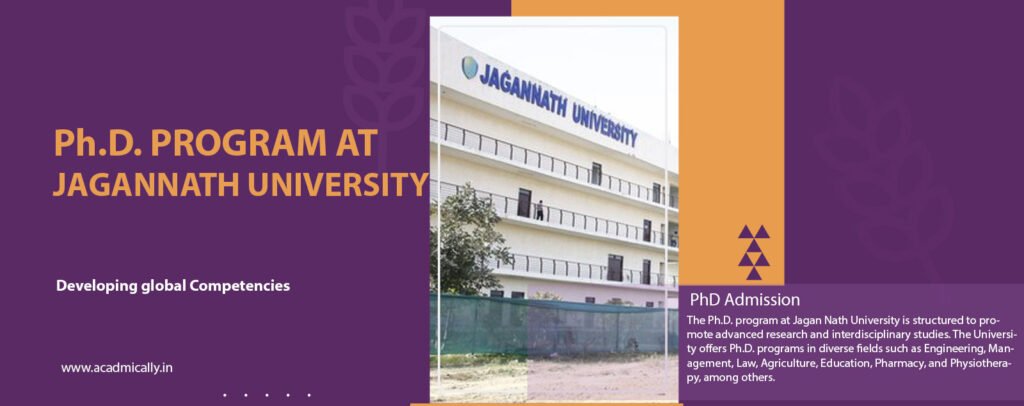 A Comprehensive Guide to the Ph.D. Program at Jagan Nath University, Haryana