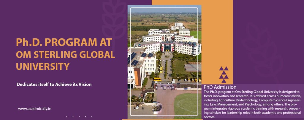 Ph.D. Program at Om Sterling Global University (OSGU), Haryana